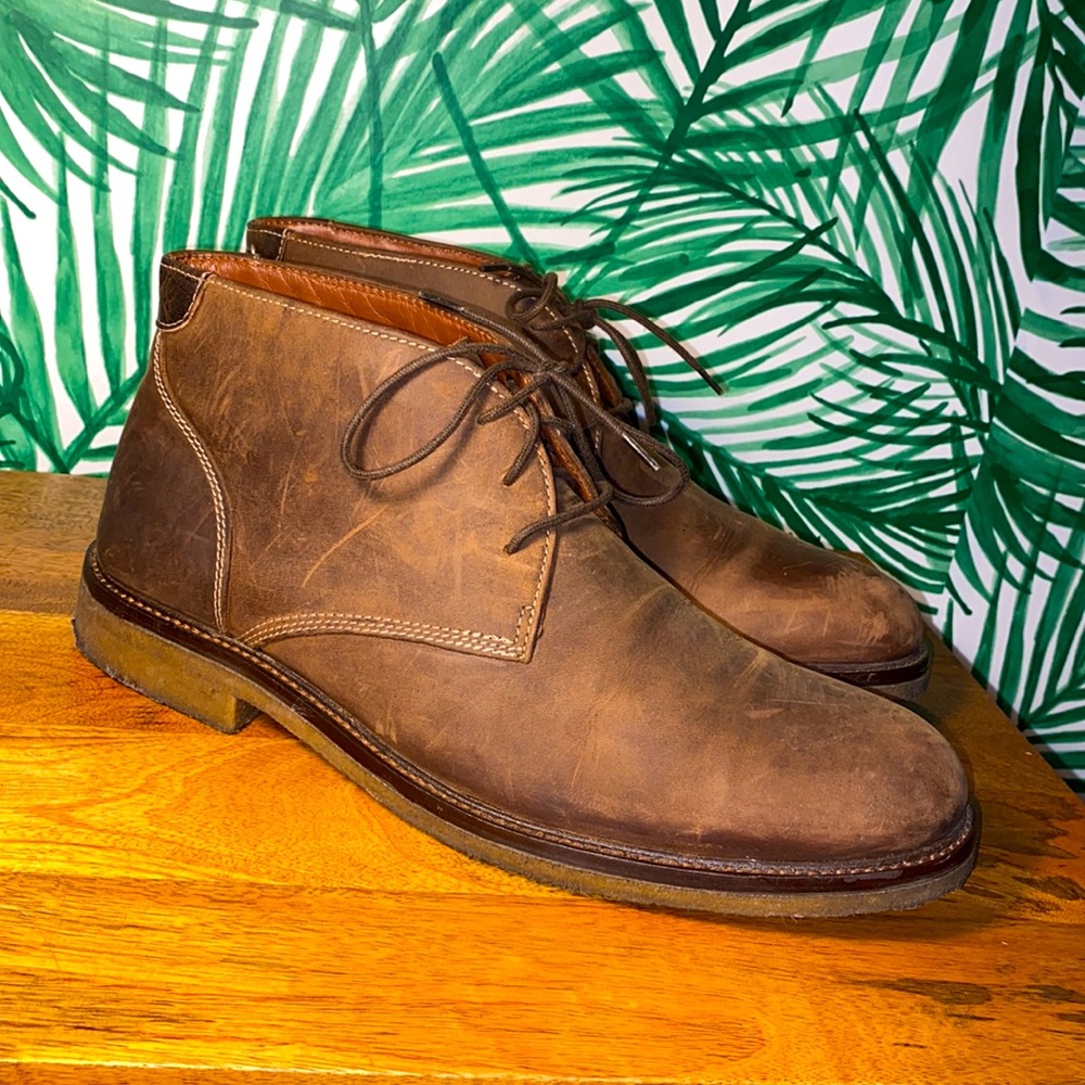 Johnston & Murphy Brown Sheepskin Leather Boots Men’s 9 M
